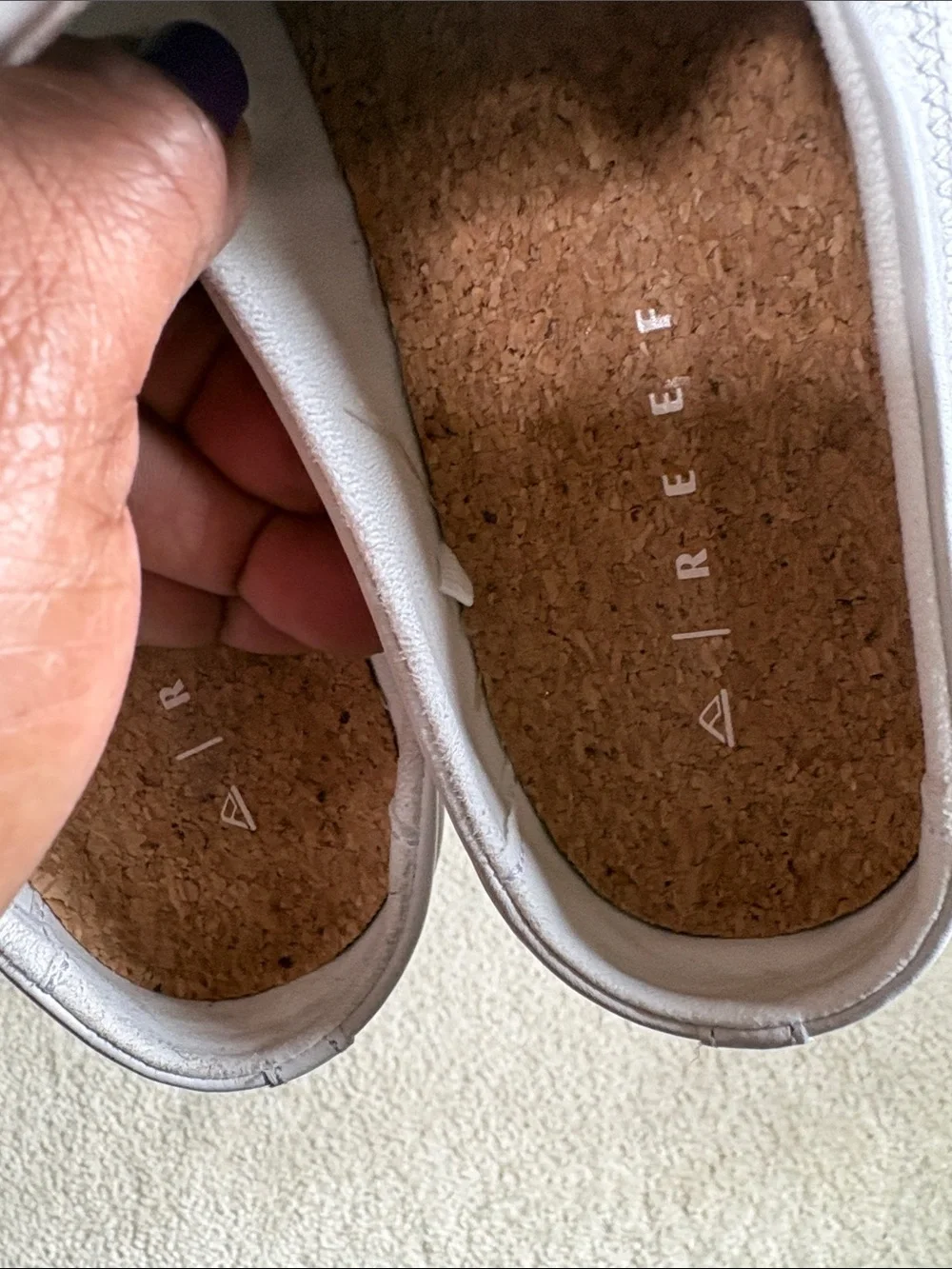 Reef White Slip-On Sneakers